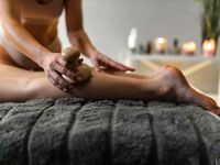 Back Massage with Wood Brooms by Lina to Aya