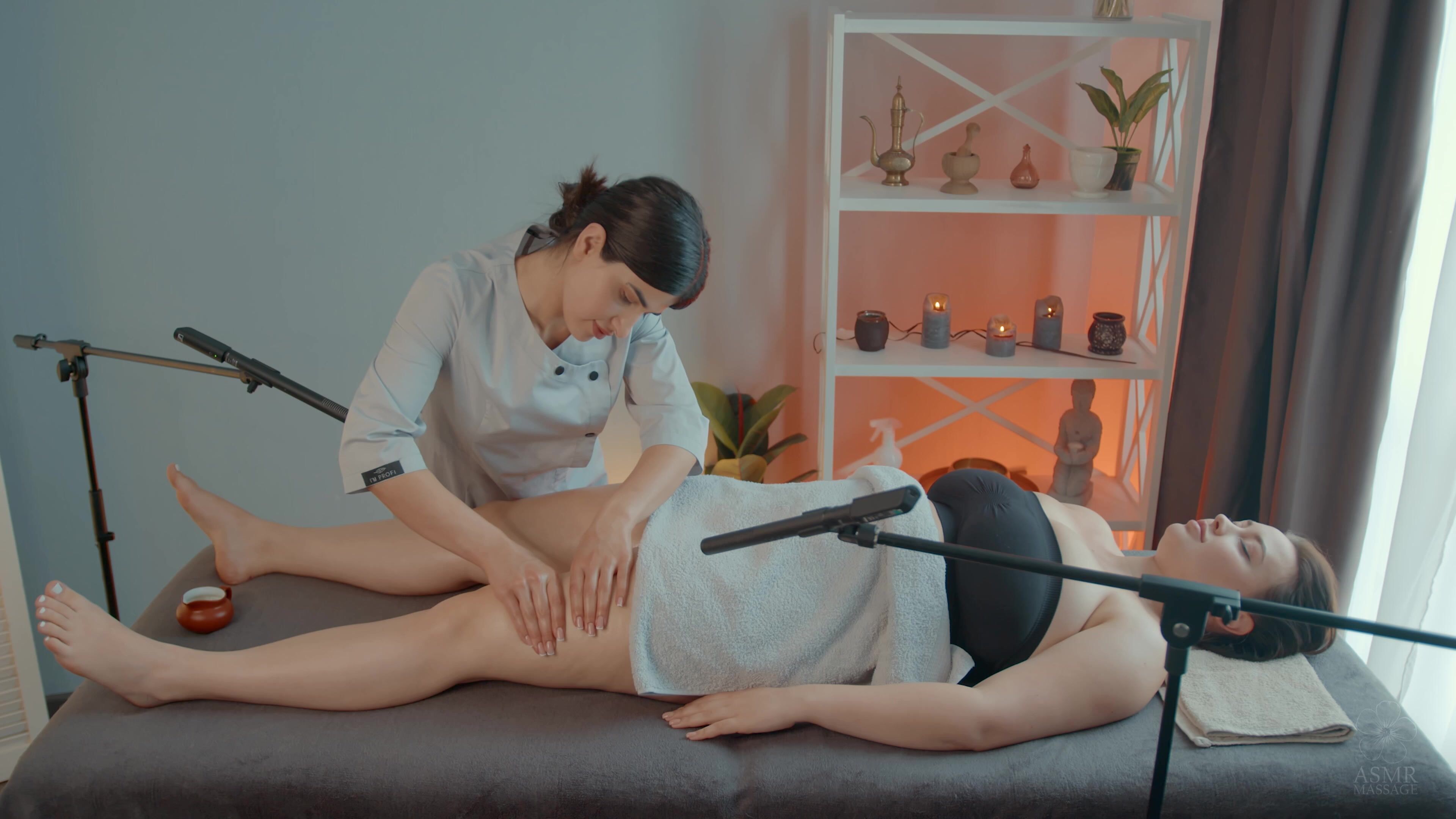 Abdominal Front Massage by Sabina to Liza