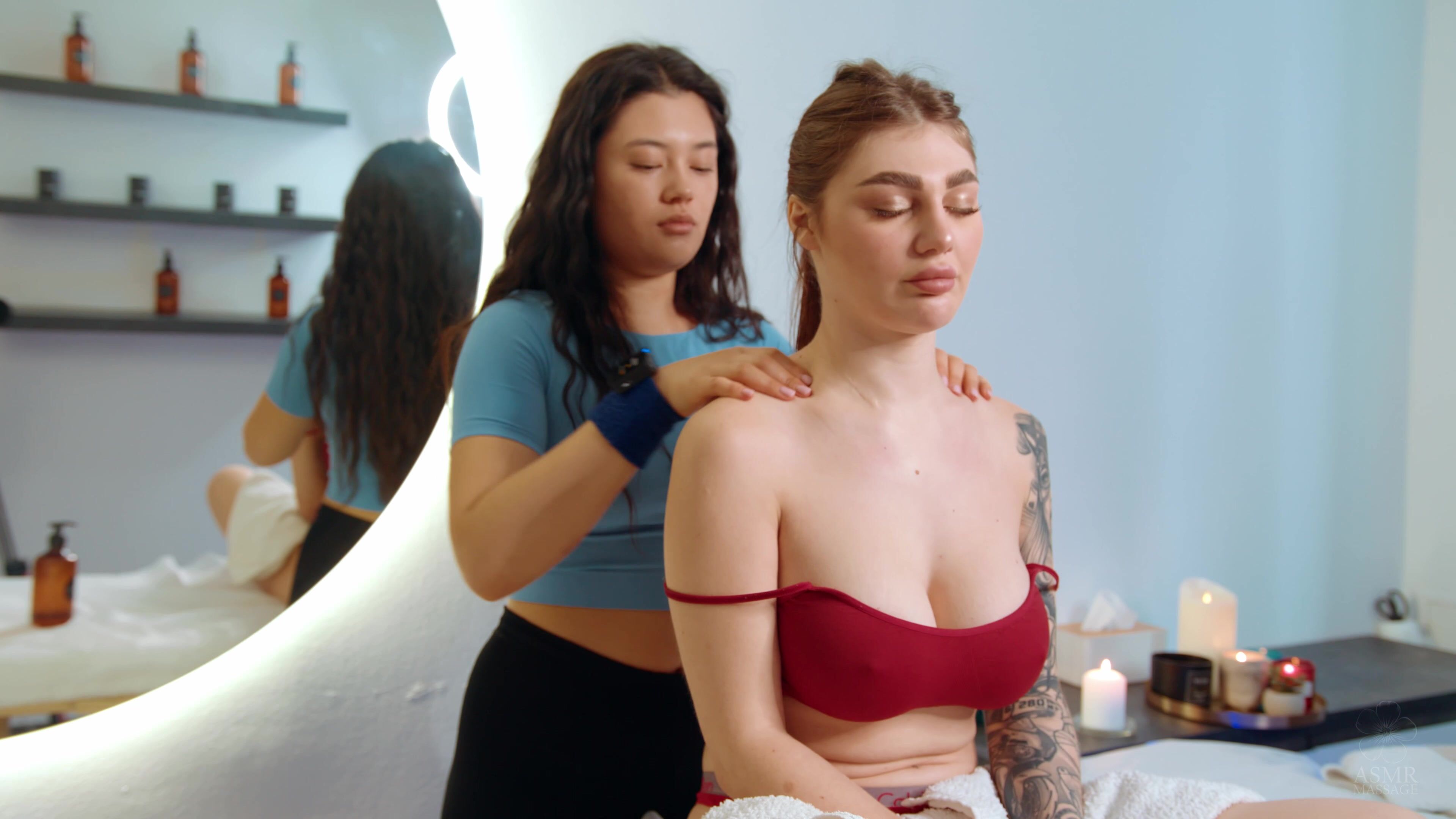 Shoulders and Hands Massage by Vicky Kim to Anny