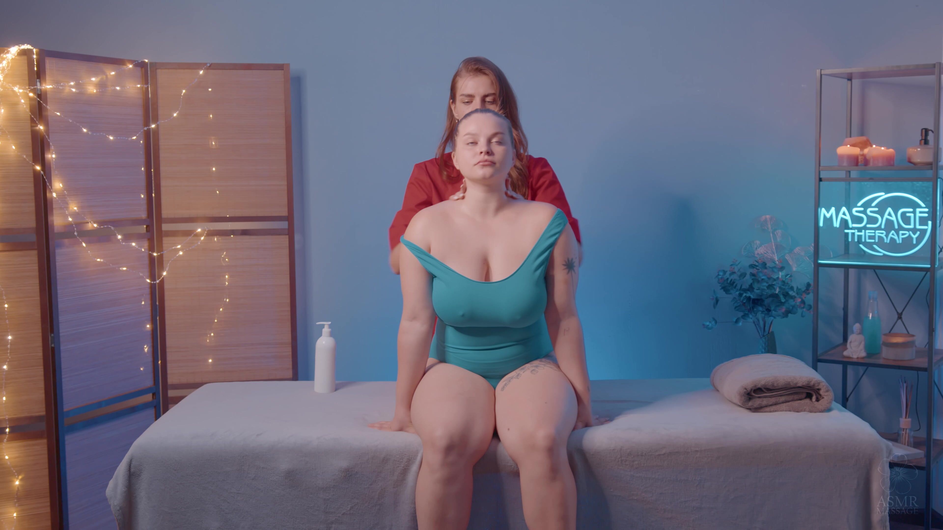 Relaxing Shoulders Massage on Table by Olga