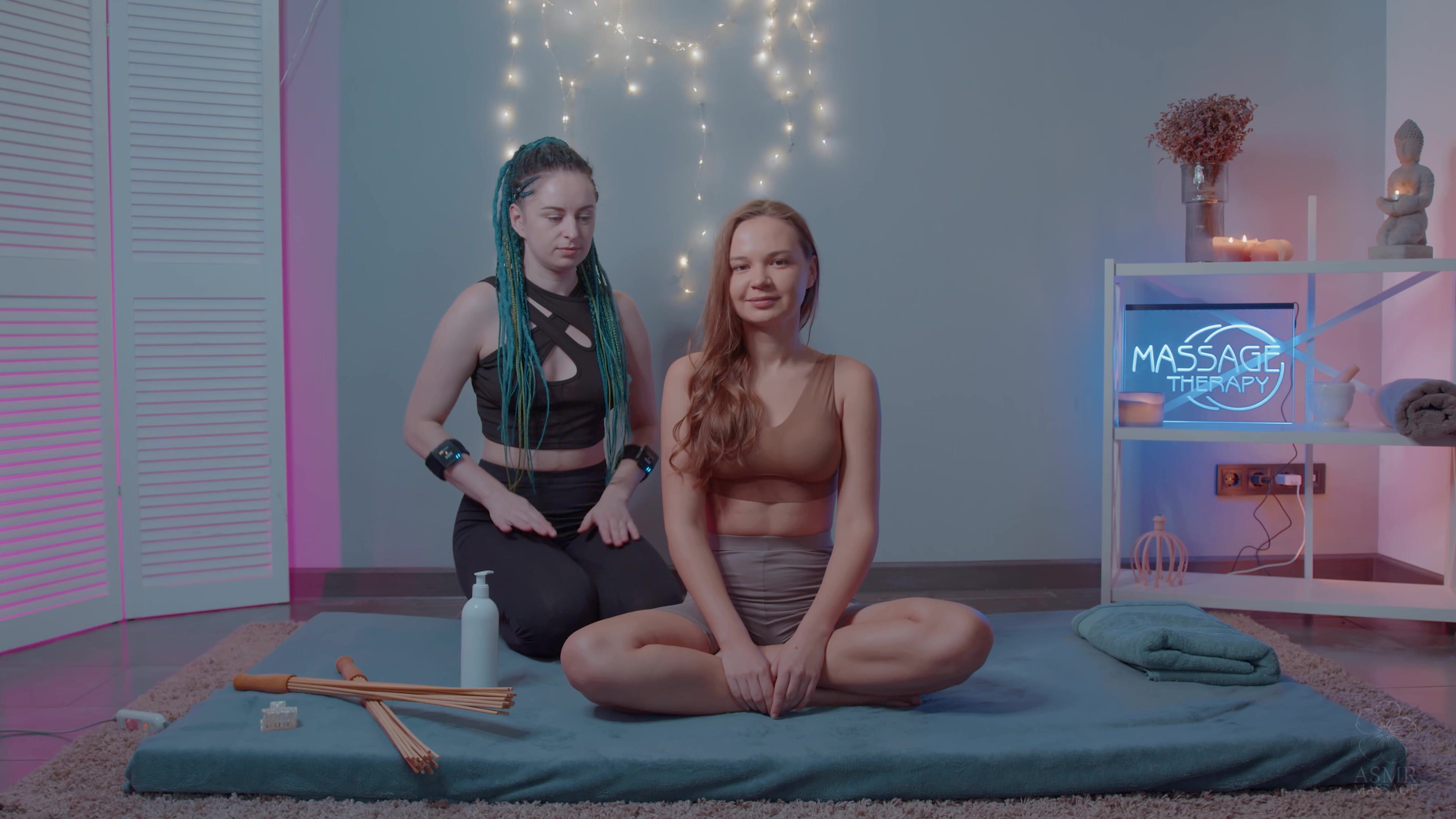 Back Soft Beating Technique Massage by Anna to Jess