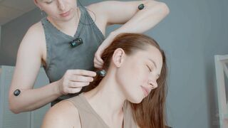 Relaxing Head Massage with wispering by Anna to Sandra